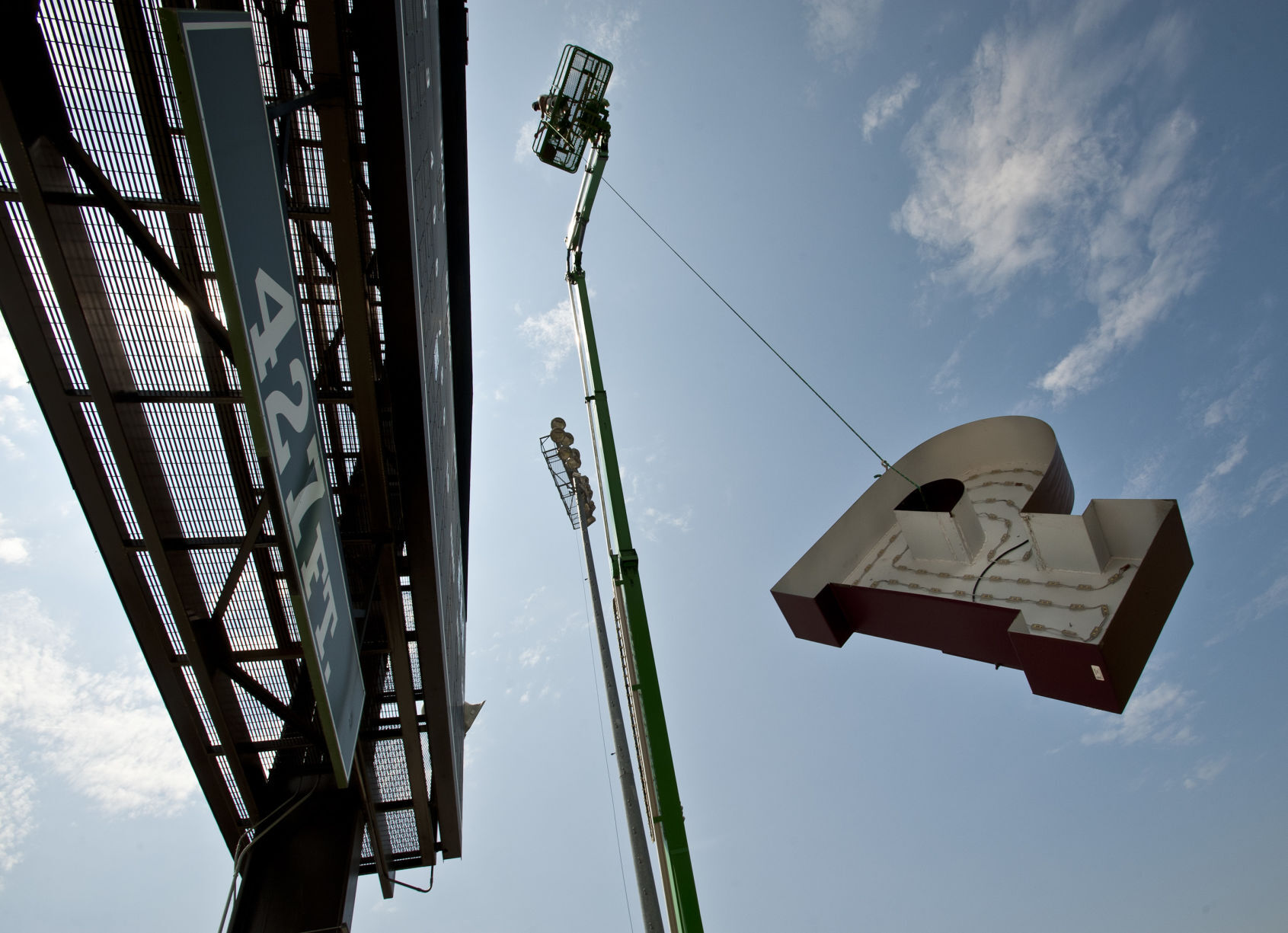 BB&T Ballpark sign removal